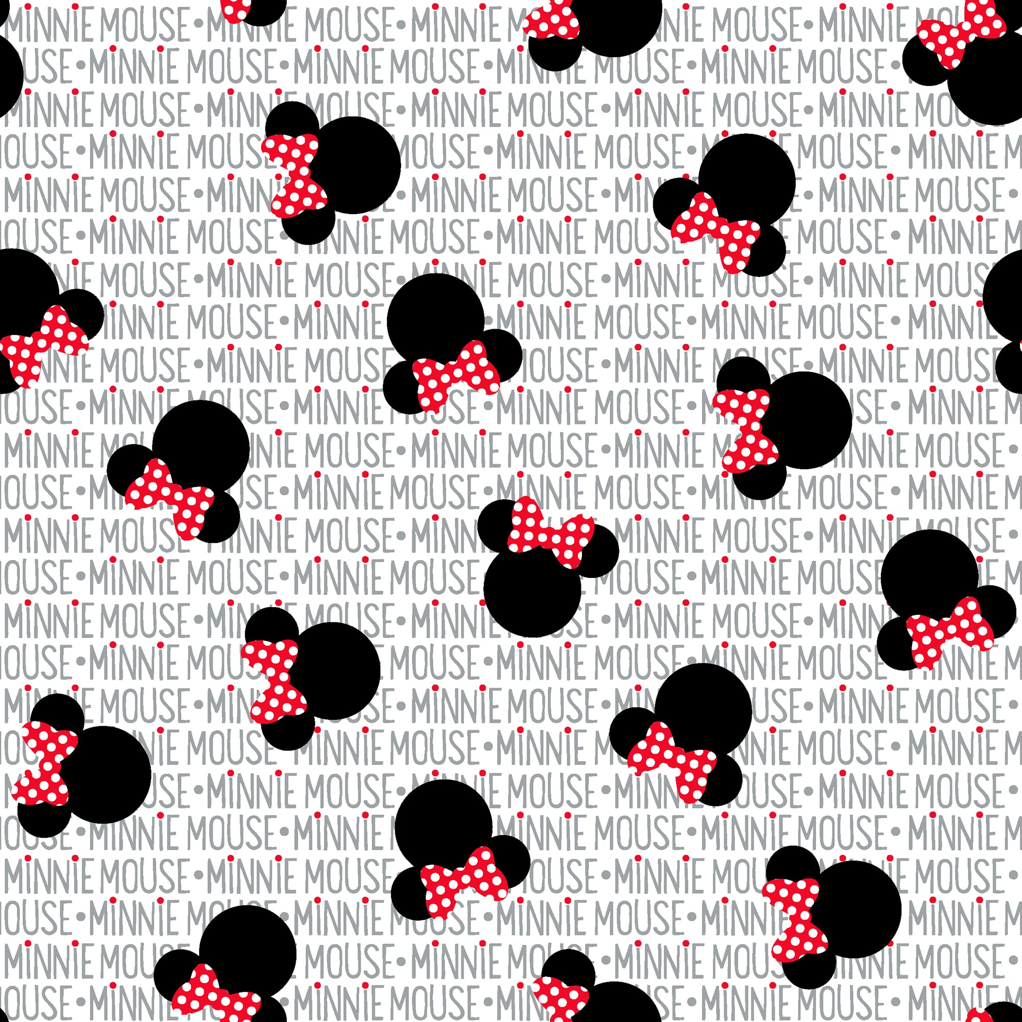 Springs Creative Disney® Minnie Mouse Heads on White Cotton Fabric